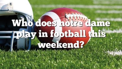Who does notre dame play in football this weekend?