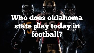 Who does oklahoma state play today in football?