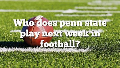 Who does penn state play next week in football?