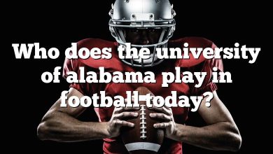 Who does the university of alabama play in football today?