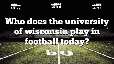 Who does the university of wisconsin play in football today?