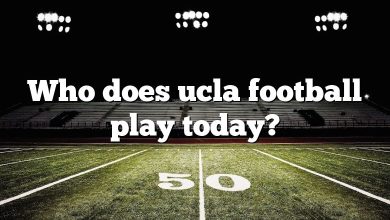 Who does ucla football play today?