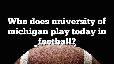 Who does university of michigan play today in football?