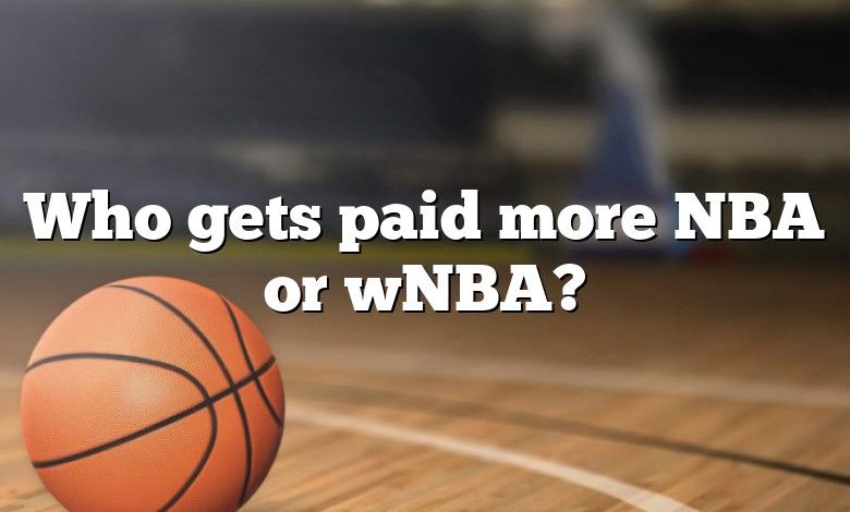 Who gets paid more NBA or wNBA?