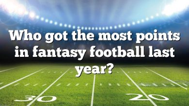 Who got the most points in fantasy football last year?