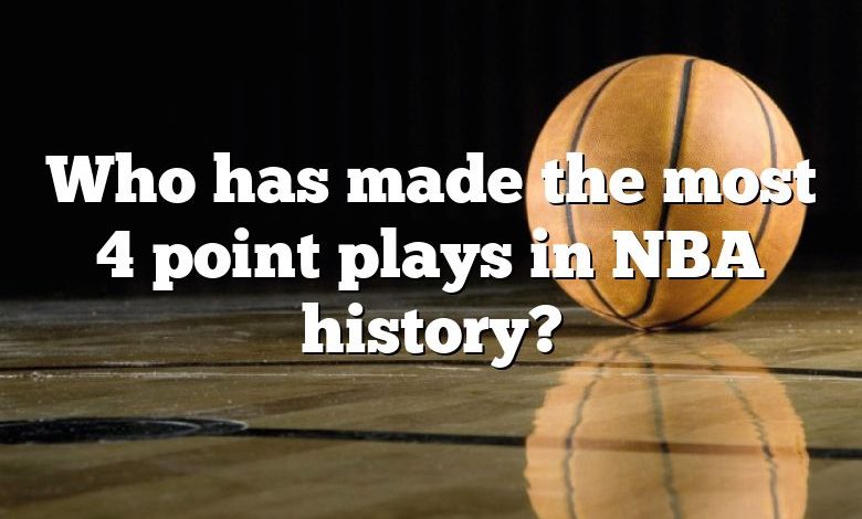 Who has made the most 4 point plays in NBA history?