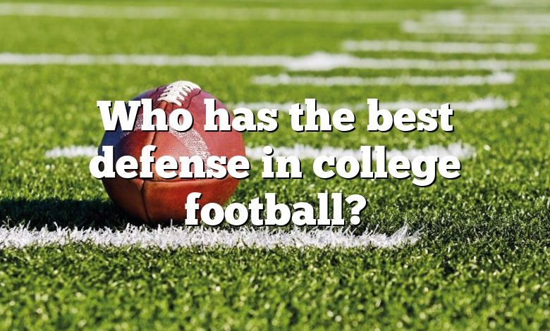 Who has the best defense in college football?