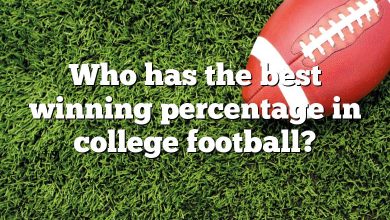 Who has the best winning percentage in college football?