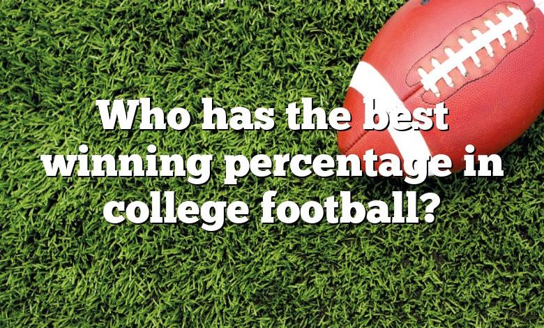 Who has the best winning percentage in college football?