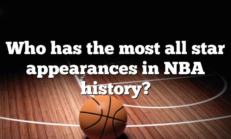 Who has the most all star appearances in NBA history?