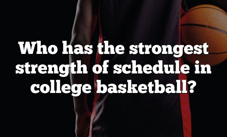 Who has the strongest strength of schedule in college basketball?