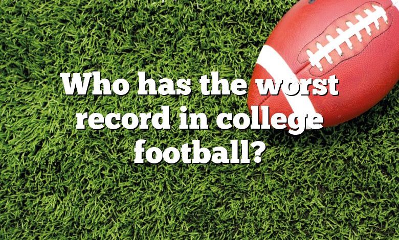 Who has the worst record in college football?