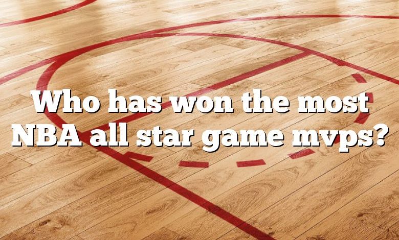 Who has won the most NBA all star game mvps?