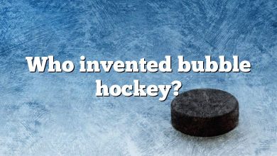 Who invented bubble hockey?