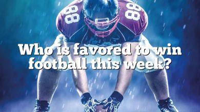 Who is favored to win football this week?