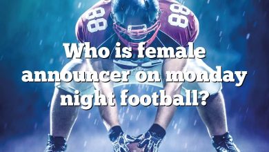 Who is female announcer on monday night football?