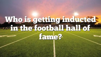 Who is getting inducted in the football hall of fame?