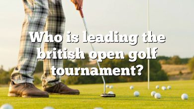 Who is leading the british open golf tournament?