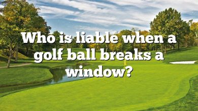 Who is liable when a golf ball breaks a window?