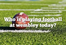 Who is playing football at wembley today?