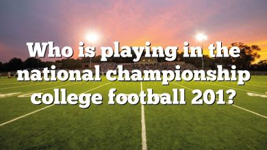 Who is playing in the national championship college football 201?