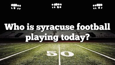 Who is syracuse football playing today?