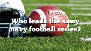 Who leads the army navy football series?