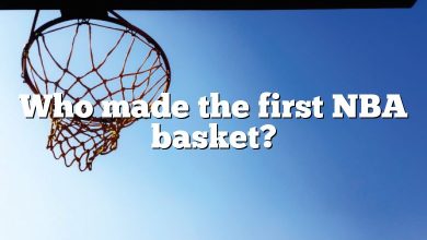 Who made the first NBA basket?