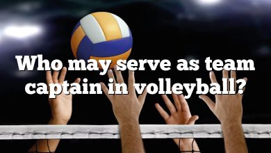 Who may serve as team captain in volleyball?