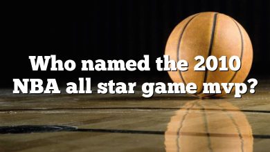 Who named the 2010 NBA all star game mvp?