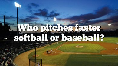 Who pitches faster softball or baseball?