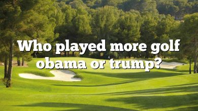 Who played more golf obama or trump?