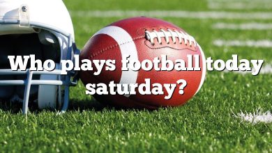 Who plays football today saturday?