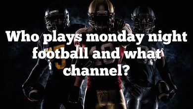 Who plays monday night football and what channel?