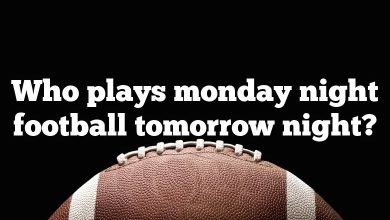 Who plays monday night football tomorrow night?