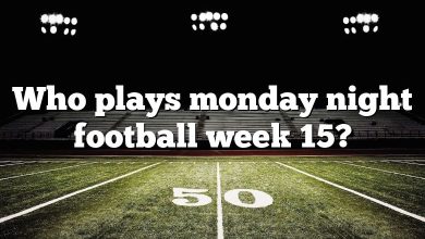 Who plays monday night football week 15?