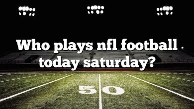 Who plays nfl football today saturday?