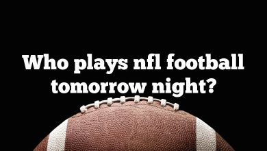 Who plays nfl football tomorrow night?