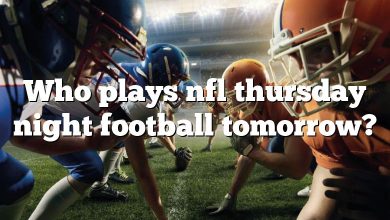 Who plays nfl thursday night football tomorrow?