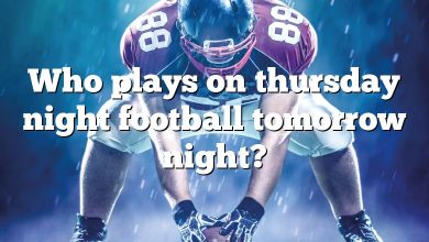 Who plays on thursday night football tomorrow night?