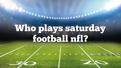 Who plays saturday football nfl?