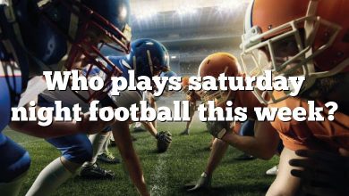 Who plays saturday night football this week?