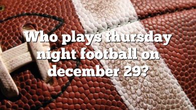 Who plays thursday night football on december 29?