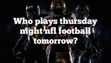 Who plays thursday night nfl football tomorrow?