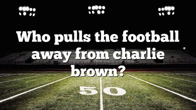 Who pulls the football away from charlie brown?