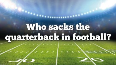 Who sacks the quarterback in football?