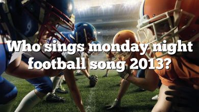 Who sings monday night football song 2013?