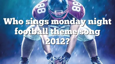 Who sings monday night football theme song 2012?