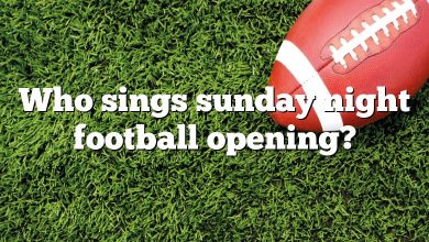 Who sings sunday night football opening?