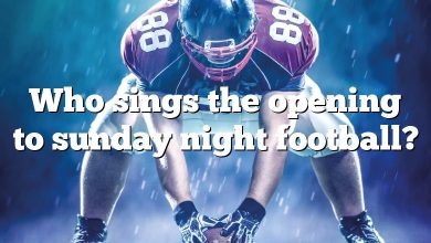 Who sings the opening to sunday night football?